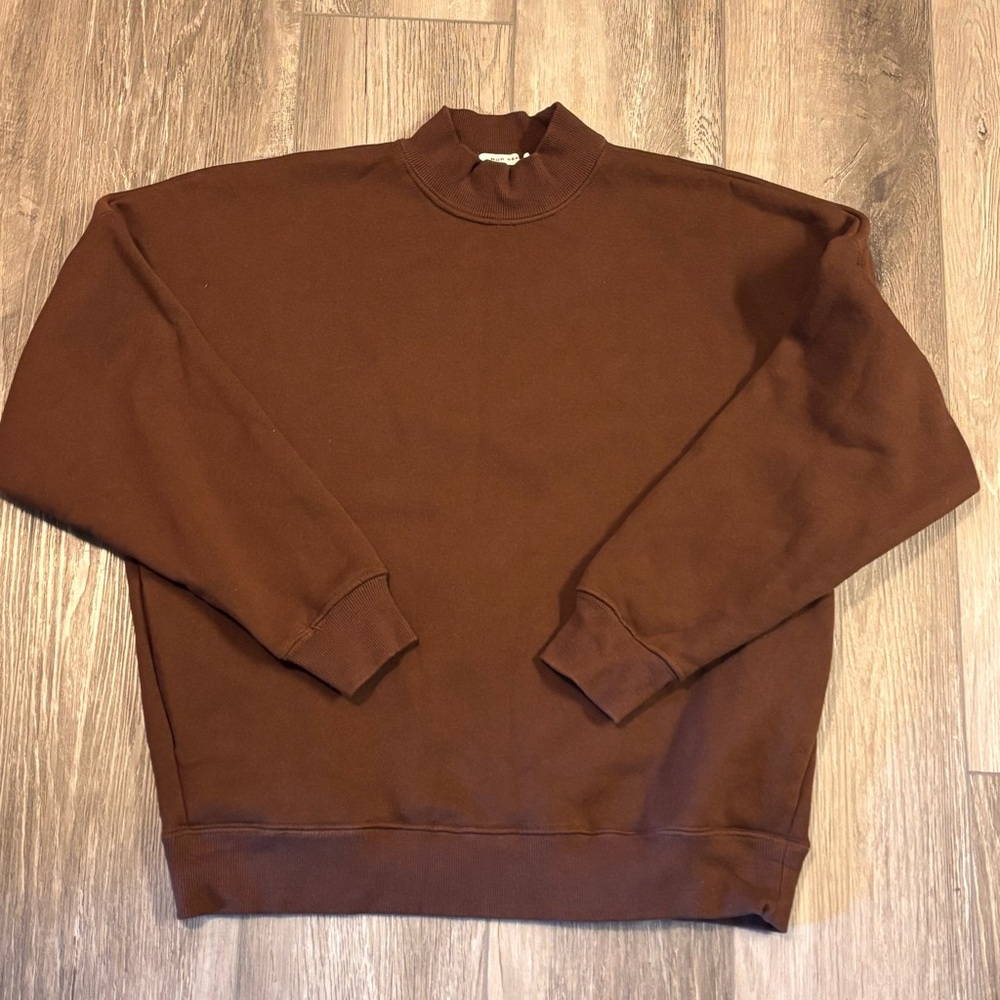 🤎Mod Ref🤎 Brown Mock Neck Sweatshirt